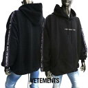 Fg VETEMENTS Y gbvX p[J[ t[fB[ S fUCőJ[L tg/X[uVETEMENTSSEp[vCvI[o[p[J[ ubN UA52TR750B BLACK (R115500) 122 H~yz ysmtb-TKz