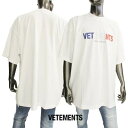 Fg VETEMENTS Y TVc  gbvX S fUCōL tgtXJ[VETEMENTSSEobNlbNhJSTVc zCg UA52TR290F WHITE (R55000) 122 H~yz ysmtb-TKz