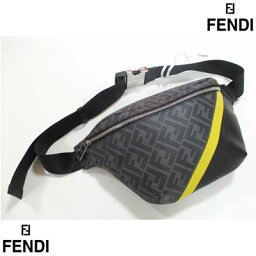 フェンディ ウエストポーチ メンズ フェンディ FENDI メンズ 鞄 バッグ ロゴ ユニセックス可 裏地メッシュ・FFズッカ柄/イエローライン・ジップ/留め具部分ロゴ刻印付ボディーバッグ 7VA434 A9XS F0R2A (R139700/R154000) 122 秋冬【送料無料】 【smtb-TK】