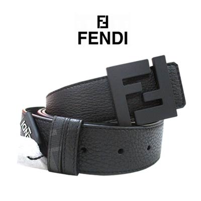 フェンディ FENDI メンズ 小物 ベルト レザーベルトリバーシブル ロゴ バックルFFロゴ・裏FFズッカ柄・金具部分FENDIロゴ刻印付きレザーベルト ブラック 7C0432 AH8Y F0QA1 (R68200/R81400/R85800/R90200) 122 2024年春夏【送料無料】 【smtb-TK】