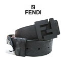 フェンディ FENDI メンズ 小物 ベルト レザーベルトリバーシブル ロゴ バックルFFロゴ・裏FFズッカ柄・金具部分FENDIロゴ刻印付きレザーベルト ブラ...