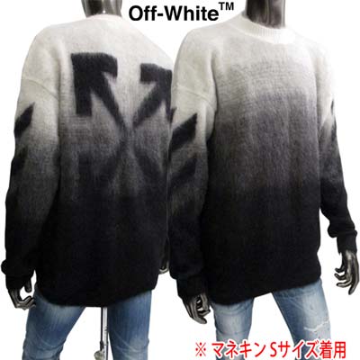 オフホワイト OFF-WHITE メンズ セーター ニット トップス ウール混 バックアローロゴ/アーム部分ライン入りモヘアニット ブラック OMHE098F 21KNI001 1010 (R148500) GB122 秋冬【送料無料】 【smtb-TK】のサムネイル