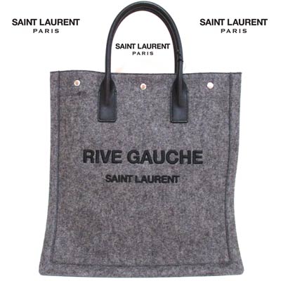 サンローランパリ SAINT LAURENT PARIS メンズ 鞄 バッグ トートバッグ ロゴ unisex可 ボディフェルト素材/持ち手レザー・ボタンロゴ刻印・ジップポケット・RIVE GAUCHEロゴ刺繍付トートバッグ 632539 24N4E 1160 (R159500) 122 2021年秋冬新作【送料無料】 【smtb-TK】