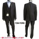 トムフォード TOM FORD メンズ セットアップ スーツ アウター ジャケット ボトムス パンツ 3ピース・ストライプ柄セットアップスーツ ブラック 31YA4C C911R30 (R599000) 121 秋冬【送料無料】 【smtb-TK】