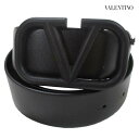 ヴァレンティノ VALENTINO メンズ 小物 ベルト レザーベルト ロゴ VALENTINO Vロゴバックル・ロゴ刻印付レザーベルト ブラック WY2T0Q...