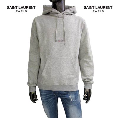 サンローランパリ SAINT LAURENT PARIS メンズ トップス パーカー フーディー ロゴ フロントSAINT LAURENT PARISスモールロゴプリント付プルオーバーパーカー 677259 YB2OD 1403 (R91300) 122 2021年秋冬新作【送料無料】 【smtb-TK】