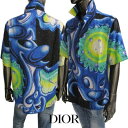 ディオールオム DIOR HOMME メンズ トップス シャツ 半袖 ロゴ DIOR×ケニー・シャーフコラボアイテム シルク混・ポップアートプリント/総柄DIO...