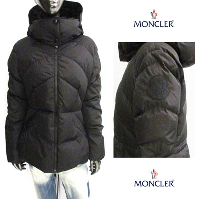 モンクレール MONCLER レディース アウター ダウン ジャケット ロゴ ALOES ボタン/ジップロゴ刻印・アームロゴワッペン付ダウンジャケット ブラック 1A54600 C0068 999 (R193600) EC122 2021年秋冬新作【送料無料】 【smtb-TK】