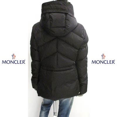 モンクレール MONCLER レディース アウター ダウン ジャケット ロゴ ALOES ボタン/ジップロゴ刻印・アームロゴワッペン付ダウンジャケット ブラック 1A54600 C0068 999 (R193600) EC122 2021年秋冬新作【送料無料】 【smtb-TK】