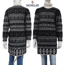 モンクレール MONCLER レディース キッズ 子供服 トップス ニット ワンピース ロゴ 総柄 タートルネック ※大人着用可 ニット ワンピース ブラック ...