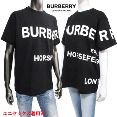 バーバリー バーバリー BURBERRY メンズ トップス Tシャツ 半袖 カットソー ロゴ ユニセックス可 ※同デザイン色違いもあります 前面/後面BURBERRYラバーロゴ付Tシャツ ブラック 8040764 113839 A1189 (R63800/R70400) 221 2023年春夏新作【送料無料】 【smtb-TK】