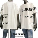 バーバリー BURBERRY メンズ トップス Tシャツ 半袖 カットソー ロゴ BURBERRYランダムロゴ付クルーネックTシャツ ホワイト 8040691 ...