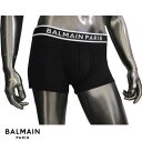 バルマン BALMAIN メンズ アンダーウエア 小物 下着 ロゴ ウエスト部分BALMAIN PARISロゴ付きボクサーパンツ ブラック BRLD55200 001 (..