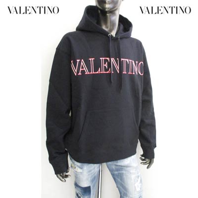 ヴァレンティノ VALENTINO メンズ トップス パーカー フーディー ロゴ ユニセックス可 フロントVALENTINOロゴプリント入り裏起毛パーカー バレンチノ バレンティノ XV3MF21K85L D98 (R143000) 221 2022年春夏新作【送料無料】 【smtb-TK】