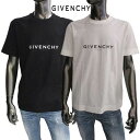 ジバンシー GIVENCHY メンズ トップス Tシャツ 半袖 2color ※同デザインでオーバーサイズタイプもあります。 バックリバースロゴ/裾部分4Gロゴ付きスリムフィットTシャツ 白/黒 BM7165 3Y6B 100/001 (R57200/R58300/R89100) 221 2024年春夏新作 【送料無料】 【smtb-TK】