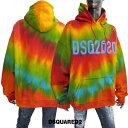 ディースクエアード DSQUARED2 メンズ トップス パーカー フーディ ロゴ タイダイ柄・フロントDSQ2リバースロゴ入りパーカー マルチカラー S74GU0566 S25030 976X (R86900) 221 2022年春夏新作 【送料無料】 【smtb-TK】