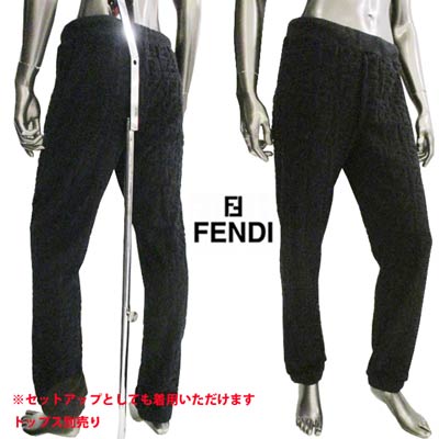 フェンディ FENDI メンズ ボトムス パンツ ジョガーパンツ ロゴ セットアップ着用可(トップス別売り) FFモノグラムロゴ 総柄FFズッカ柄入りジョガーパンツ ブラック FB0496 A9RK F0QA1 (R136400) 221 春夏新作 【送料無料】 【smtb-TK】