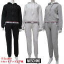 モスキーノ MOSCHINO レディース セットアップ 上下組 パーカー パンツ 裾/ウエスト/パンツポケットロゴライン・バックネック/パンツバックサイド部分ロ...