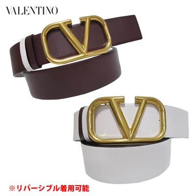 ヴァレンティノ VALENTINO レディース 小物 ベルト レザー ロゴ ユニセックス可 リバーシブル着用可 ガラヴァーニ Vロゴ・ゴールドバックル ベルト ホワイト・ブラウン バレンチノ XW2T0S11ZFR R67 94220(R75900) 221 2022年春夏新作【送料無料】 【smtb-TK】