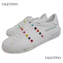 ヴァレンティノ VALENTINO メンズ 靴 スニーカー ロゴ ボディースタッズ/かかと部分 カラースタッズ付ローカットスニーカー 白 バレンチノ バレンティノ ヴァレンチノXY2S0931 PZQ K81(R104500) 221 春夏新作【送料無料】 【smtb-TK】