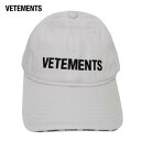 ヴェトモン VETEMENTS メンズ 帽子 キャップ 野球帽 ロゴ ユニセックス可 フロントVETEMENTSロゴ/バックLIMITED EDITION刺繍・...