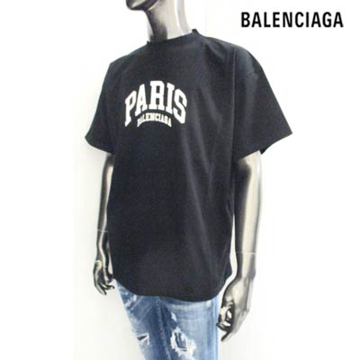 バレンシアガ BALENCIAGA メンズ トップス Tシャツ 半袖 カットソー ロゴ ユニセックス可 2color フロントPARIS BALENSIAGAアーチロゴ ホワイト/ブラック Tシャツ 612965 TLVL7 1070 9040 (R78100) 221 2022年春夏新作【送料無料】 【smtb-TK】