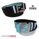 フェンディ FENDI メンズ ベルト 小物 ロゴ リバーシブル着用可 バックルFFモチーフ・表面グラデーションカラー/総柄FFズッカ柄エンボス加工入りベルト ライトブルー ブラック 7C0424 AHUY F031F (R86900) 221 春夏新作 【送料無料】 【smtb-TK】