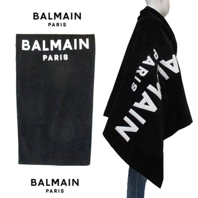 バルマン BALMAIN メンズ 小物 グッズ ビーチタオル ビーチグッズ ユニセックス可 表BALMAINアップリケ..