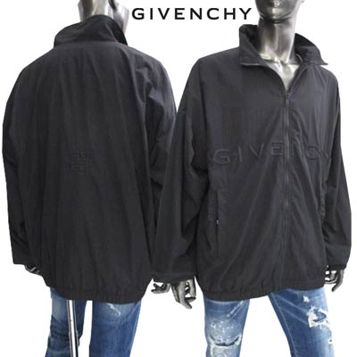 ジバンシー GIVENCHY メンズ アウター ジャケット ロゴ フロントロゴ ジップ開閉 バック4Gロゴ ナイロンジャケット ブラック ジャケット BM00SE1 1BX 001 (R179300) 221 2022年春夏新作【送料無料】 【smtb-TK】