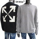 オフホワイト OFF-WHITE メンズ トップス ニット セーター ロゴ 2color コットン混 Diagニット ダメージ加工 袖ロール 裾/袖リブ アーム...