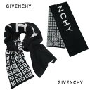 ジバンシー GIVENCHY メンズ 小物 マフラー ストール ロゴ ユニセックス可 片面ビックGIVENCHYロゴ 反対面総柄4Gモノグラムロゴ ウール/カシ...