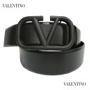 ヴァレンティノ VALENTINO メンズ 小物 グッズ ベルト ロゴ Vロゴバックル 帯部分ロゴ刻印 カーフスキンレザーベルト ブラック 1Y2T0Q87 W...