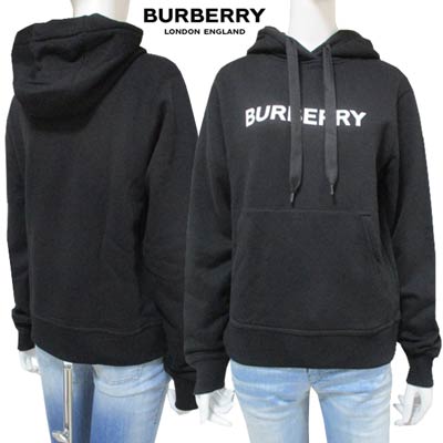 バーバリー BURBERRY レディース トップス パーカー フーディ ロゴ フロントBURBERRYロゴプリント プルオーバーパーカー ブラック 8054386 128262 A1189 (R103400/R107800/R112200) 222 2024年春夏新作 【送料無料】 【smtb-TK】