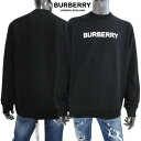 バーバリー BURBERRY メンズ トップス スウェット トレーナー ユニセックス可 ロゴ フロント部分BURBERRYロゴ付クルーネックスウェット ブラック 8055312 128262 A1189 (R103400/R107800/R116600) 222 2023年秋冬新作【送料無料】 【smtb-TK】