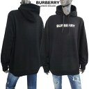 バーバリー バーバリーBURBERRYメンズ トップス パーカー フーディ ロゴ フロント部分BURBERRYロゴ付パーカー ブラック 8055318 128262 A1189 (R110000/R116600/R123200) 222 2023年秋冬新作【送料無料】 【smtb-TK】