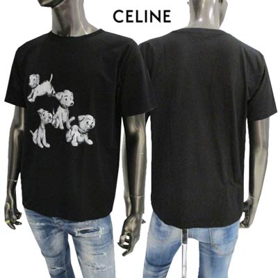 ꡼ CELINE  ȥåץ T Ⱦµ  ˥å ߡɥꥢ󥳥 ɥåץT ֥å ...