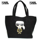 カールラガーフェルド KARL LAGERFELD レディース 鞄 トートバッグ ユニセックス可 ロゴ KARL LAGERFELDロゴ スナップボタン 内部ジップポケット ブラック 226W3901 BLACK (R18700) 222 2022年秋冬新作 【送料無料】 【smtb-TK】