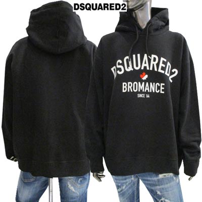 ディースクエアード DSQUARED2 メンズ トップス パーカー フーディ ロゴ フロントDSQUARED2/バイカラーカナダロゴ入り裏起毛パーカー ブラック S71GU0546 S25516 900 (R94600) 222 2022年秋冬新作 【送料無料】 【smtb-TK】