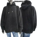 ディースクエアード DSQUARED2 メンズ トップス パーカー フーディ ロゴ 全体ラインストーン装飾 ドローストリング金具部分D2ロゴ刻印 プルオーバー ...