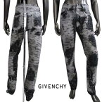 ジバンシー GIVENCHY メンズ ボトムス ジーンズ デニムパンツ むら染め 全体ダメージ/ペイント加工・GIVENCHY/バック4Gモノグラムメタルロゴ付きスリムフィットデニムパンツ ホワイト/ブラック BM50ST5 Y33 116 (R331100) 222 2022年秋冬新作 【送料無料】 【smtb-TK】