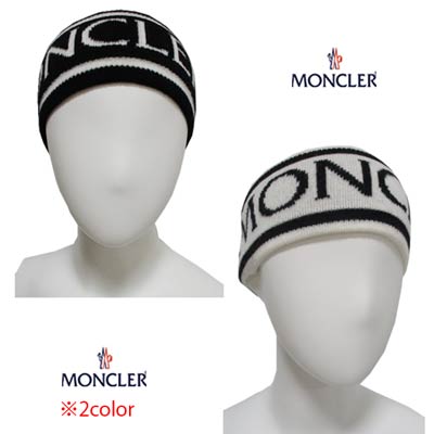 モンクレール 小物 メンズ モンクレール MONCLER レディース 小物 ヘッドバンド ヘアバンド ユニセックス可 2color ロゴ ライン/MONCLERロゴ入りウールヘッドバンド ホワイト ブラック 3B00036 M1131 034/999 (R37400) 222 2022年秋冬新作 【送料無料】 【smtb-TK】