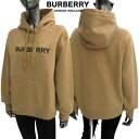 バーバリー バーバリー BURBERRY レディース トップス パーカー フーディ ロゴ ユニセックス可 フロントBURBERRYロゴ入りプルオーバーパーカー キャメル 8060702 128262 A1420 (R103400/R112200) 222 2023年秋冬新作 【送料無料】 【smtb-TK】