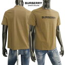 バーバリー BURBERRY レディース トップス Tシャツ 半袖 ロゴ ユニセックス可 フロントBURBERRYロゴ入りコットンTシャツ キャメル 8060703 130828 A1420 (R63800/R66000/R72600) 222 2023年秋冬新作 【送料無料】 【smtb-TK】