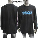 ディースクエアードDSQUARED2メンズ トップス Tシャツ 長袖 ロンT ロゴ ユニセックス可 スリーブロゴ/フロントDSQ2ロゴロングTシャツブラック S71GD1224 S24380 900 (R91300) 222 2022年秋冬新作 