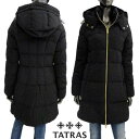 タトラス タトラス TATRAS レディース アウター ダウンコート ジャケット バックネック部分ゴールドロゴプレート・ジップ金具部分ロゴ刻印付きフード取り外し可ダウンコート 黒 LTLA21A4226-D NARAH 01 BLACK (R114400) GB222 2022年秋冬新作 【送料無料】 【smtb-TK】