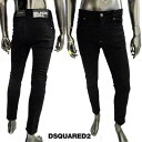 ディースクエアード DSQUARED2 メンズ ボトムス パンツ ジーンズ デニム フロントボタンフライ部分ロゴタグ・バックロゴ/BLACK BULLパッチ入りデニムパンツ ブラック S74LB1282 S30730 900 (R67100) GB222 2022年秋冬新作 【送料無料】 【smtb-TK】