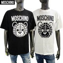 モスキーノ MOSCHINO Tシャツ 半袖 メンズ ユニセックス可 トップス ※同デザインのスリムタイプ有 2color フロントベアー/ブランドロゴプリント...