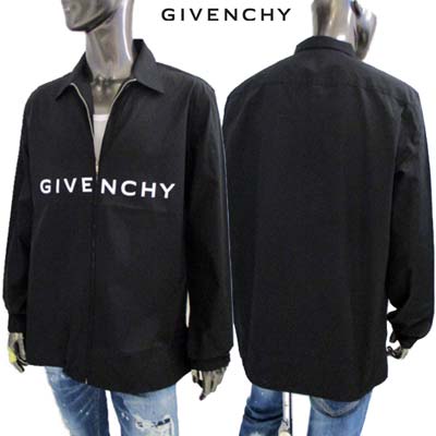 ジバンシー GIVENCHY メンズ トップス シャツ 長袖 ロゴ フロントロゴプリント・サイドスリット・ジップ部分ロゴ刻印入りロングスリーブジップシャツ ブラック BM60TL1 YC8 001 (R108900/R128700) 321 2023年秋冬新作 【送料無料】 【smtb-TK】