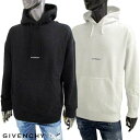 ジバンシー GIVENCHY メンズ トップス パーカー フーディ スウェット 2color フロントスモールロゴプリント入りプルオーバーパーカー ホワイト/ブ...