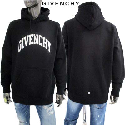 ジバンシー GIVENCHY メンズ トップス パーカー フーディ ※セットアップ着用可(ボトムス別売り) フロントアーチロゴ・バック裾部分4Gモノグラムロゴ入りプルオーバーパーカー ブラック BMJ0CQ3 YAA 001 (R141900) 321 2023年春夏新作 【送料無料】 【smtb-TK】